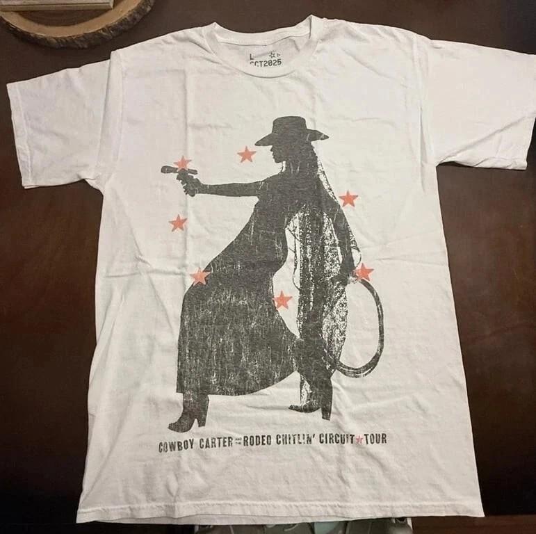 

Beyonce Cowboy Carter Tour 2025 White Short Sleeve T shirt classic Style S5XL Unisex T-Shirt XXXXL