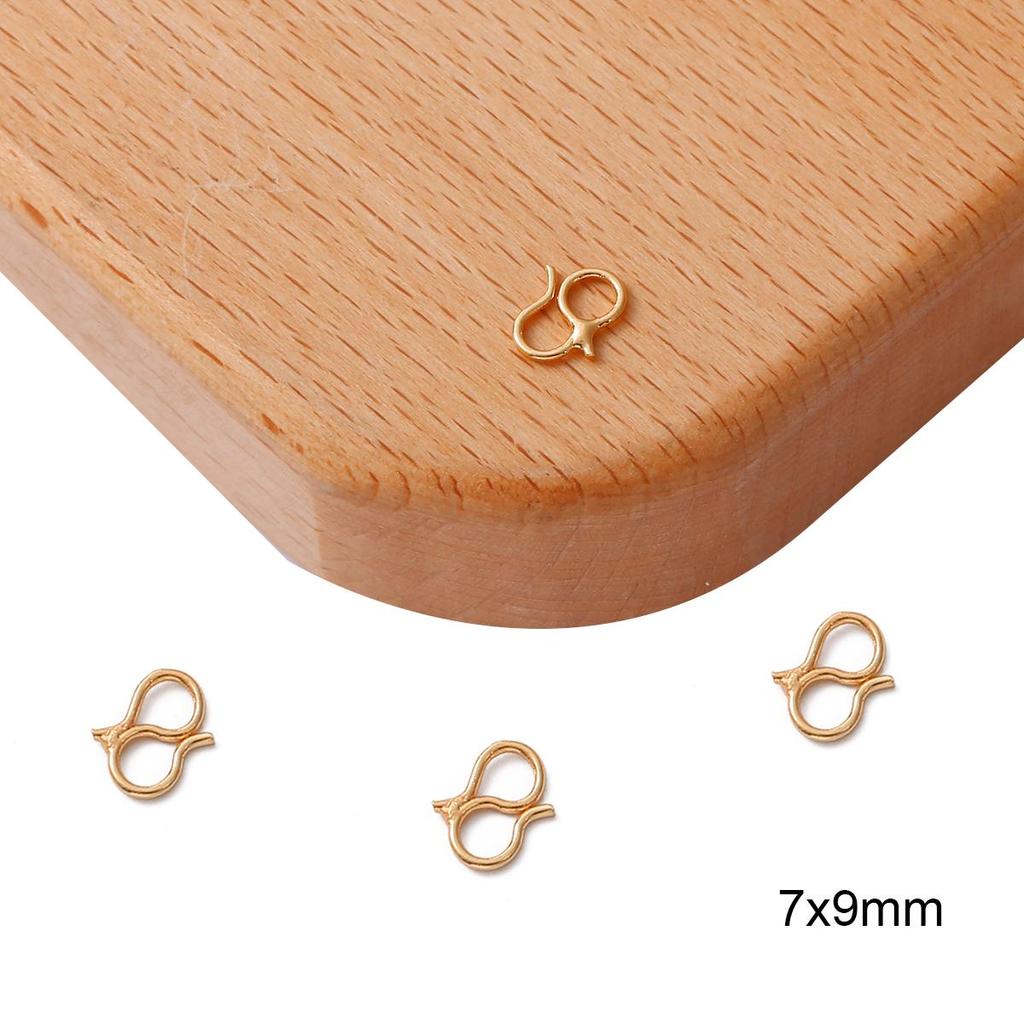 10 stk kobber S-formede/W-formede spennelåser for smykkefremstilling av smykker