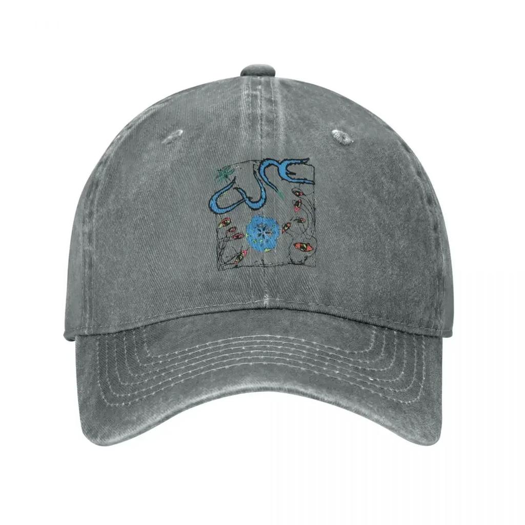 Robert Smith The Cure Baseball Cap Retro Distressed Denim Washed Snapback Cap for Unisex Women Summer Unstructured Soft Caps Hat