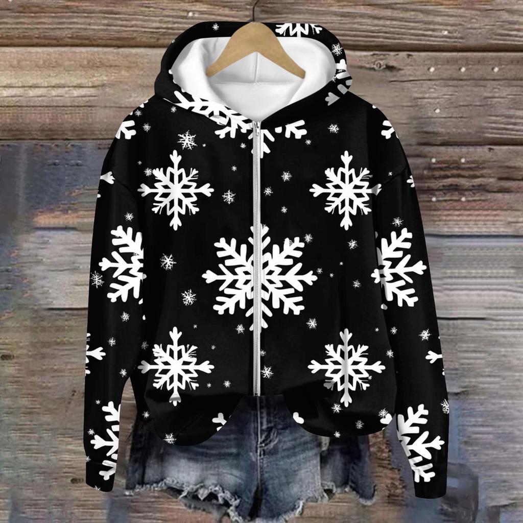 Jackets For Women Long Sleeve  Zip Up  Print Outerwear Casual Jackets