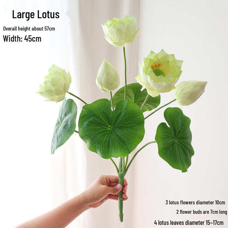 Artificial Lotus Display: Seed Pod, Leaf, and Flower Decor for Living Room, Landscaping, or Costume Props