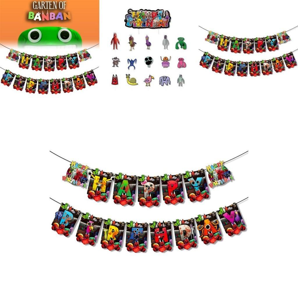 Garten Of Banban Birthday Party Decoration Set With Balloon Banner And Inserted Balloons