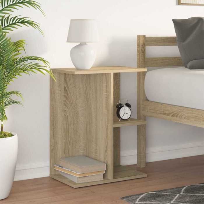 VidaXL Bedside Table Sonoma Oak 46.5x29x61 Cm Engineered Wood, Nightstand, Bed Table, End Table, Cabinet 858654