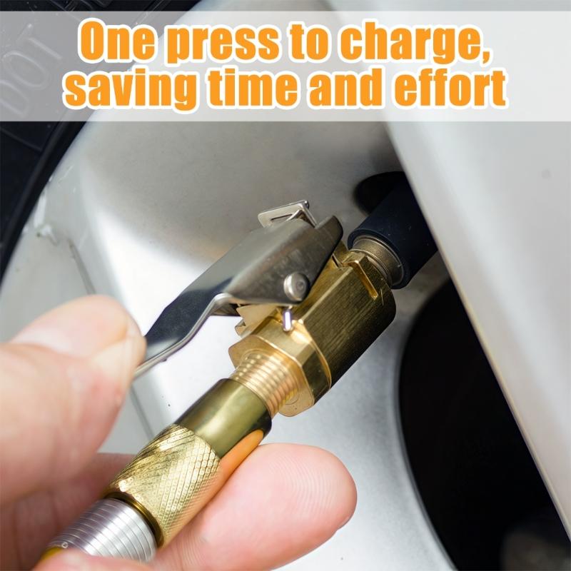 Universelles Pumpenadapter-Set Messing-Verriegelungs-Reifenfüller-Düsennadel-Adapter Reifenluft-Chuck-Clip-Adapter Einfach zu installieren