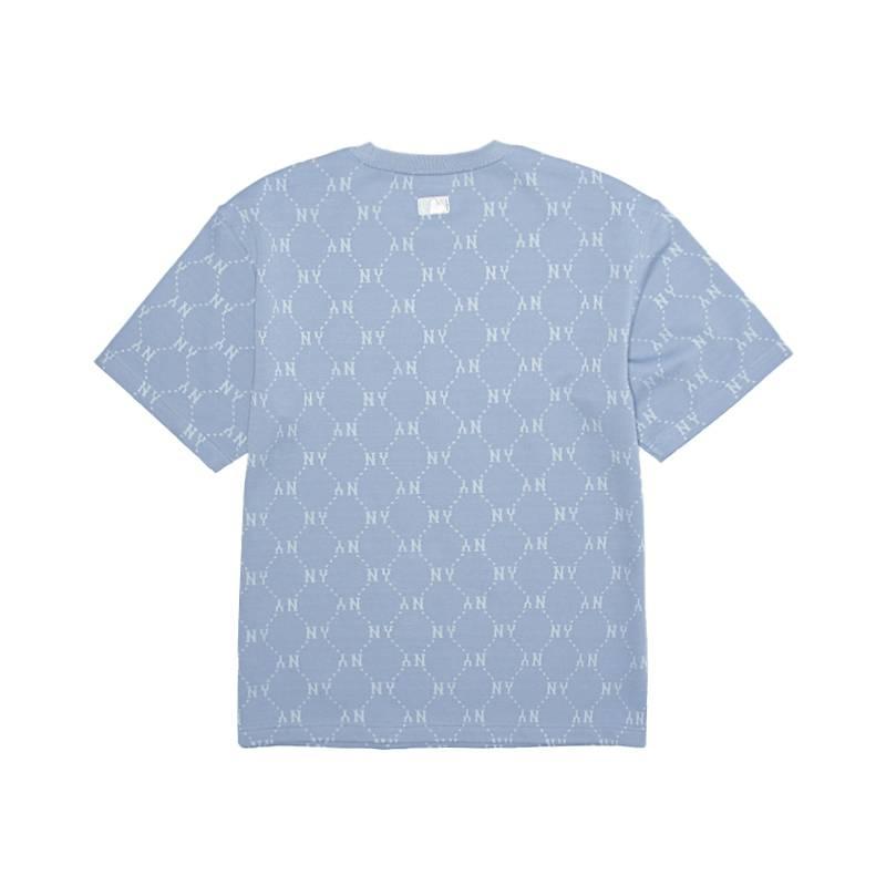 MLB T Shirts Unisex New York Yankees / Sky Blue Crew Neck Moderate Straight Fit 3ATSM1163-50SBS