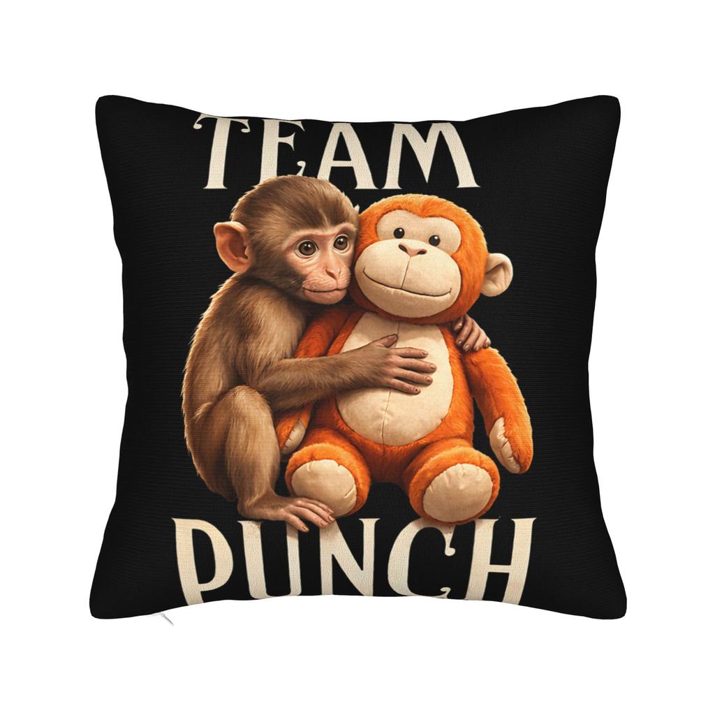Cute Baby Monkey Named Punch Plush Hugging Pillow Case Print Pillow Cover For Wedding Party Home Decor Funny Pillowcases