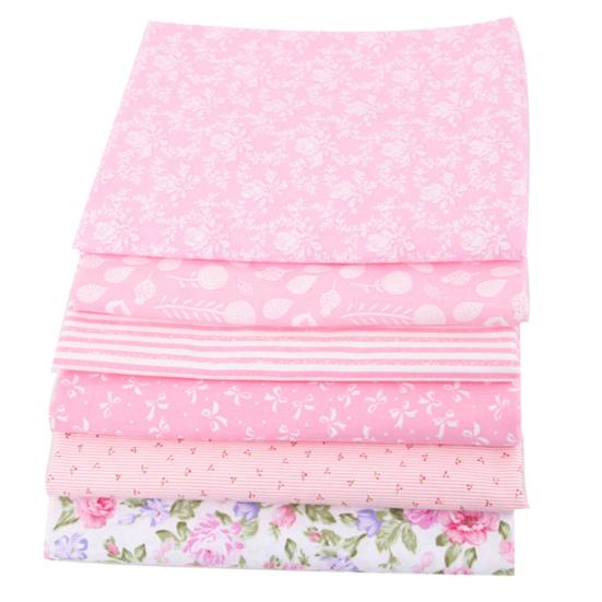 6 szt. 25cmx20cm Materiał do szycia bawełniany z kwiatowym nadrukiem DIY osłona na twarz dla dziecka/niemowlaka