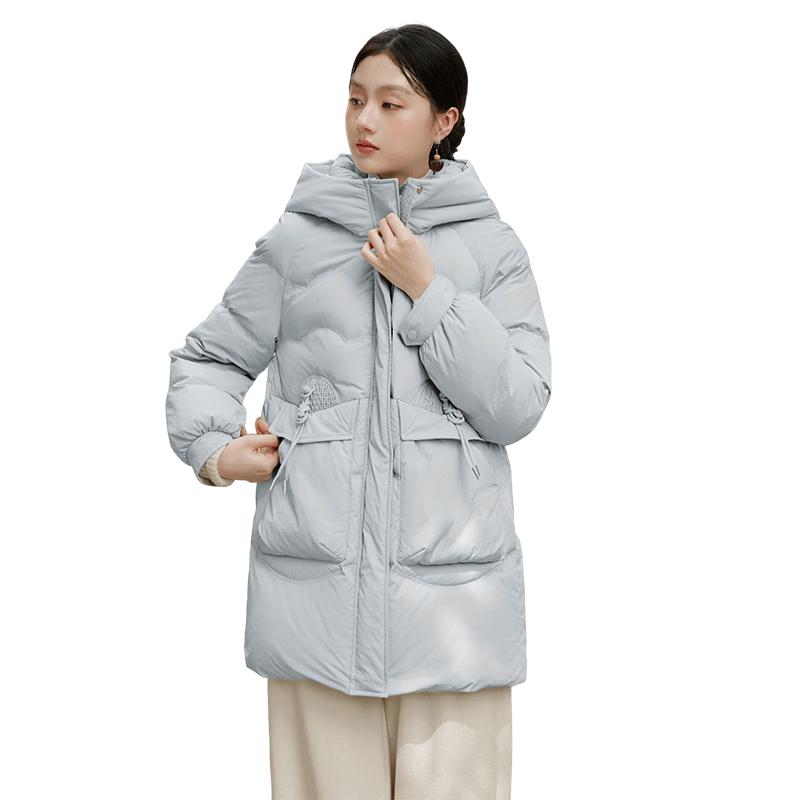 Xiangying New Chinese Style Hooded Down Jacket for Women S