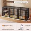 Cage pour chien de taille moyenne et grande avec clôture supérieure - Maison-villa pour chat et chien, Assemblage libre pour chats et chiens
