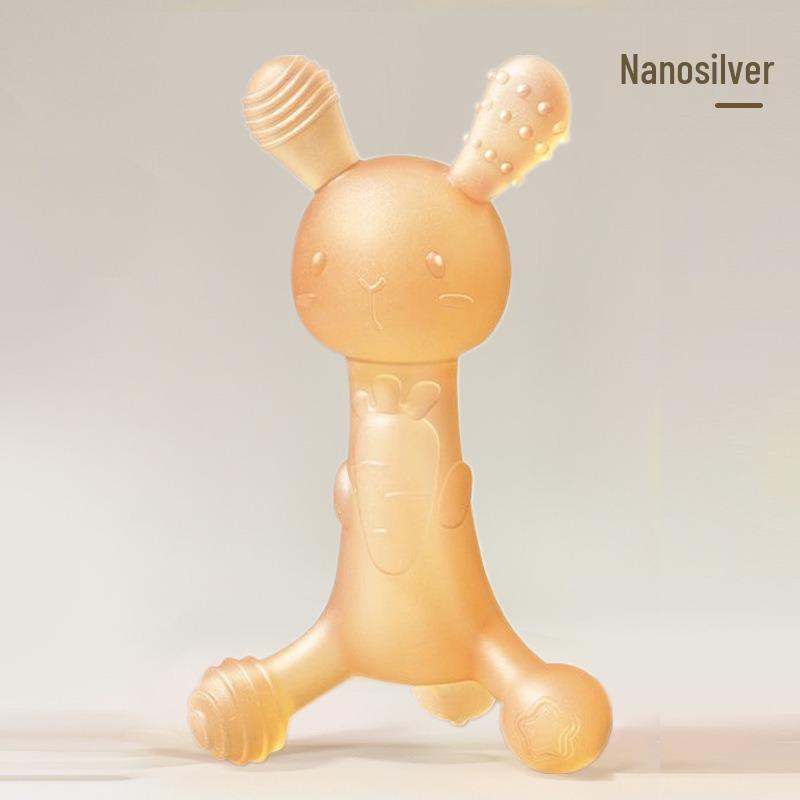 Silicone Carrot Baby Rabbit Teether Stick