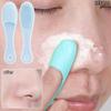 Soft Silicone Facial Cleansing Brush 2 in 1 Silicone Face Mask Brush & Face Scrubber For Exfoliating Massaging Remove Blackhead