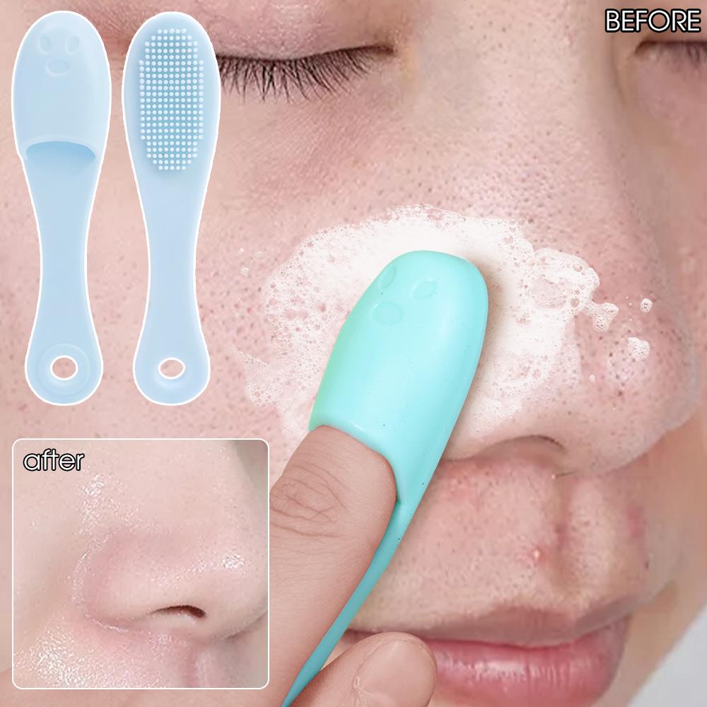 Soft Silicone Facial Cleansing Brush 2 in 1 Silicone Face Mask Brush & Face Scrubber For Exfoliating Massaging Remove Blackhead