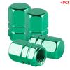 4Pcs Aluminum Alloy Car Wheel Tire Valve Caps Tyre Rim Stem Covers Airdust Waterproof For Automobiles Motorcycles Trucks Bikes