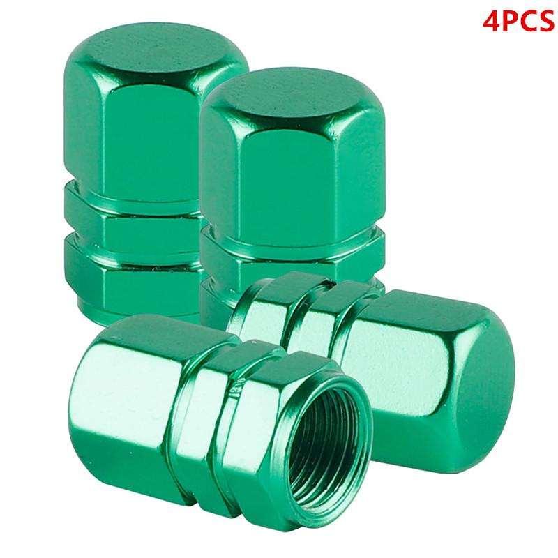 4Pcs Aluminum Alloy Car Wheel Tire Valve Caps Tyre Rim Stem Covers Airdust Waterproof For Automobiles Motorcycles Trucks Bikes