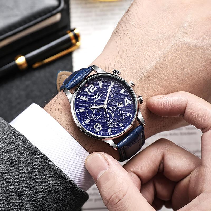 Men S Luminous Business Watch Quartz Watch Multi-Functional Sports Electronic Watch Men S