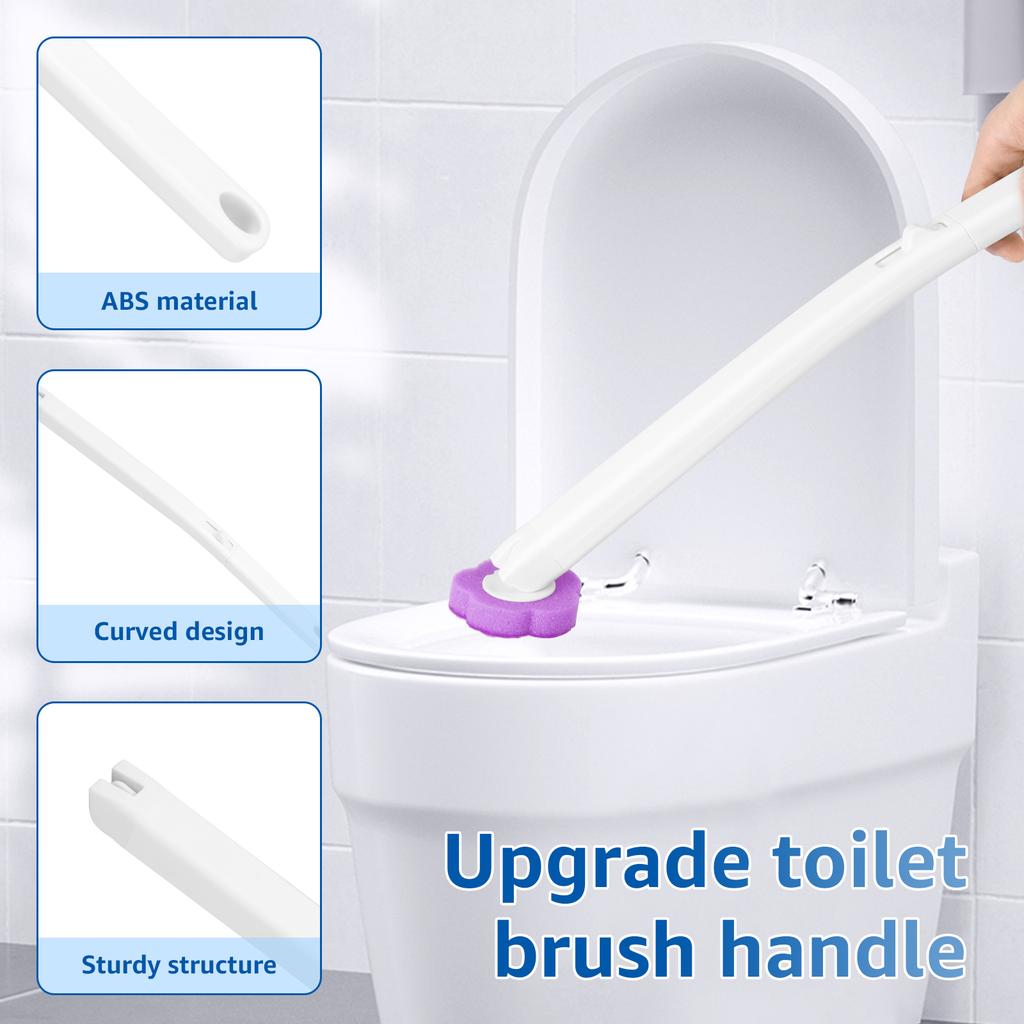 Disposable Toilet Brush Replacement Head Restroom Cleaning Brush Kit Long Handle Wc Bathroom Tool Accessories