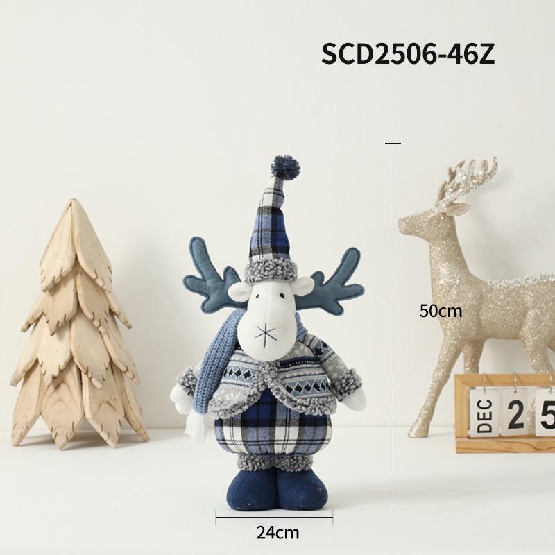 Mittelmeer Blau & Weiß Weihnachtsmütze Figuren Ornamente und Puppen
