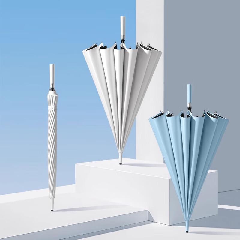 MAYDU 16-Rib UV Protection Windproof Straight Umbrella