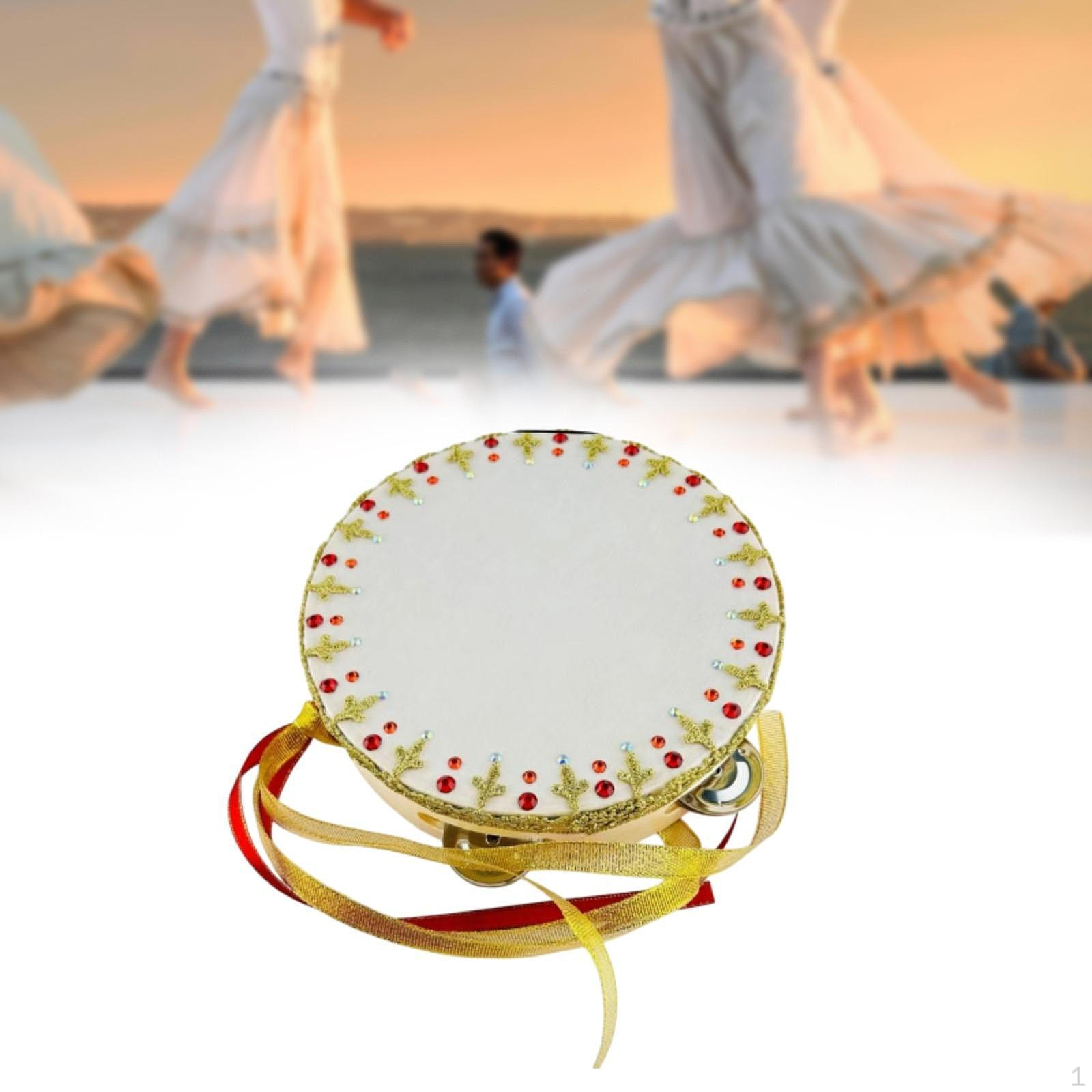 

Балетный танец бубен реквизит музыкальный инструмент красный аксессуар перкуссия для рук 6 inch