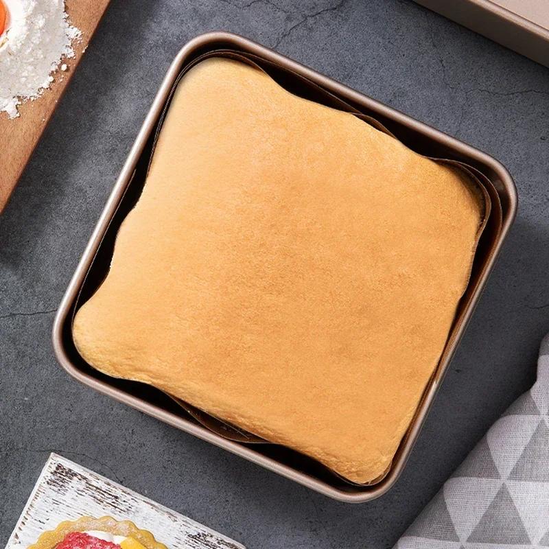 6/8/9 Inch Non-Stick Square Cake Baking Pan, Carbon Steel Loaf Tray, Pie Pizza Bread Cake Tin Bakeware Kitchen Baker Tools