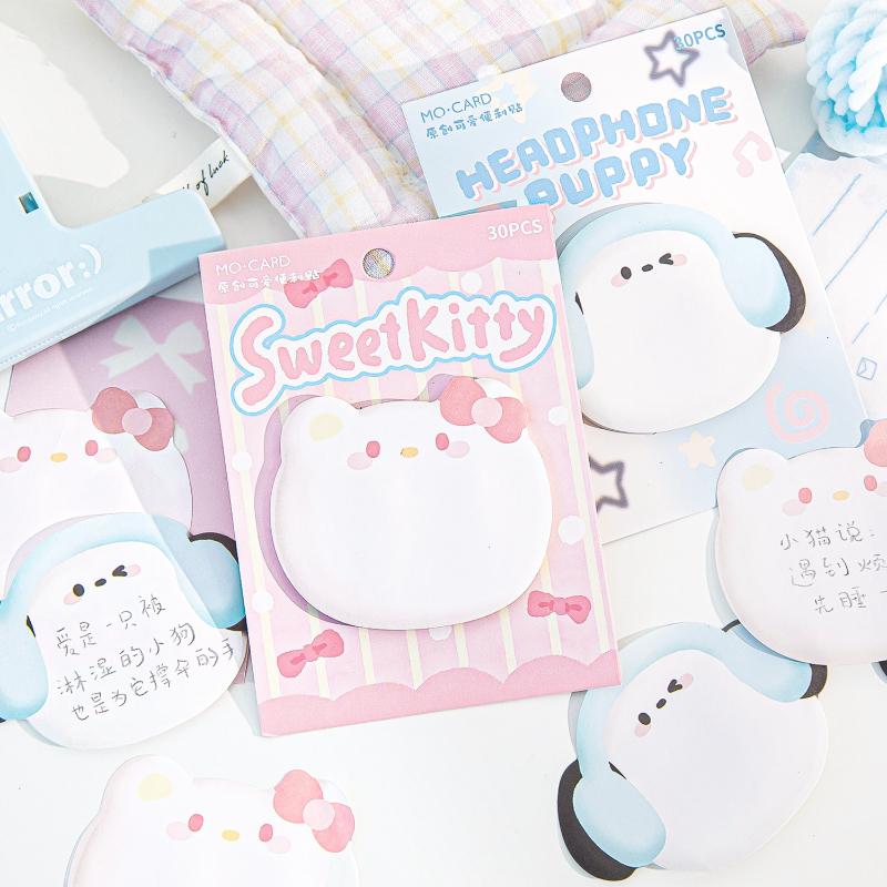Cute Pet Photo Office School Supplies Sticker Series Healing Hand Painted Student Wall Message Paper Memo Pad Kawaii Stationery