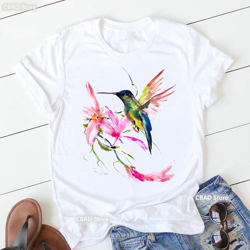 Cute Cockatielsparrot Bird Lovers Print T Shirt Girls Sunflower Flowers Tshirt Unisex Harajuku Kawaii Clothes Summer Tops Tee
