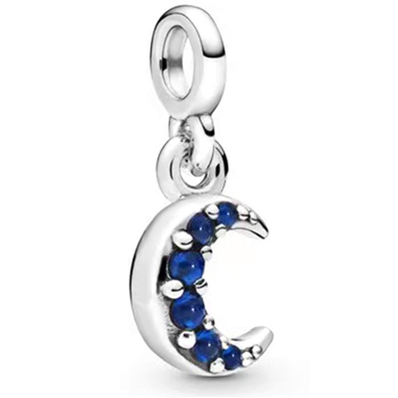 Silver Plated Blue Starry Sky Pendant Alloy Set Star Earth Bead Bracelet & Necklace DIY Jewelry Accessories Series