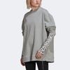 Adidas X Stella Mccartney Relaxed Casual Sports Pullover Sweatshirt Women Tops Gray HA8963