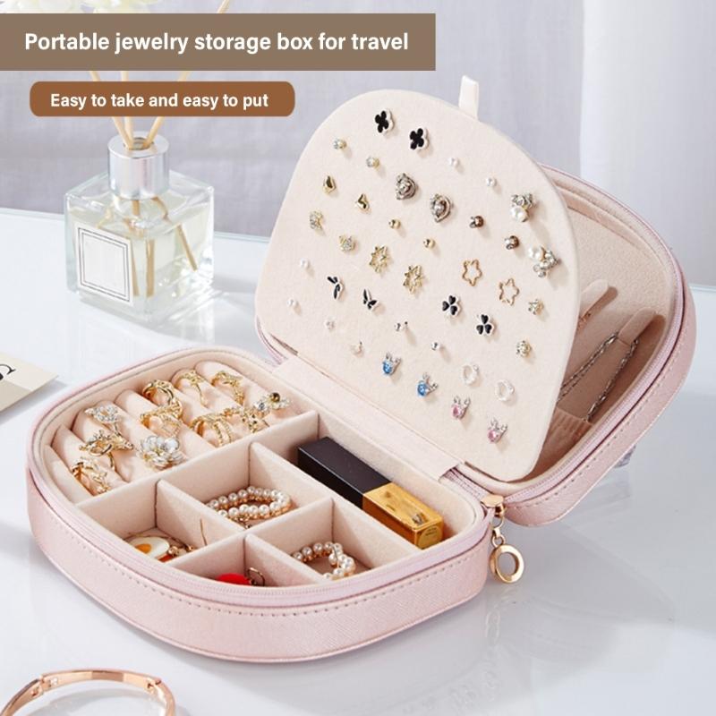 Elegant Jewelry Organization Case Professional Jewelry Storage Holder Box Practical Leather Case for Safekeeping