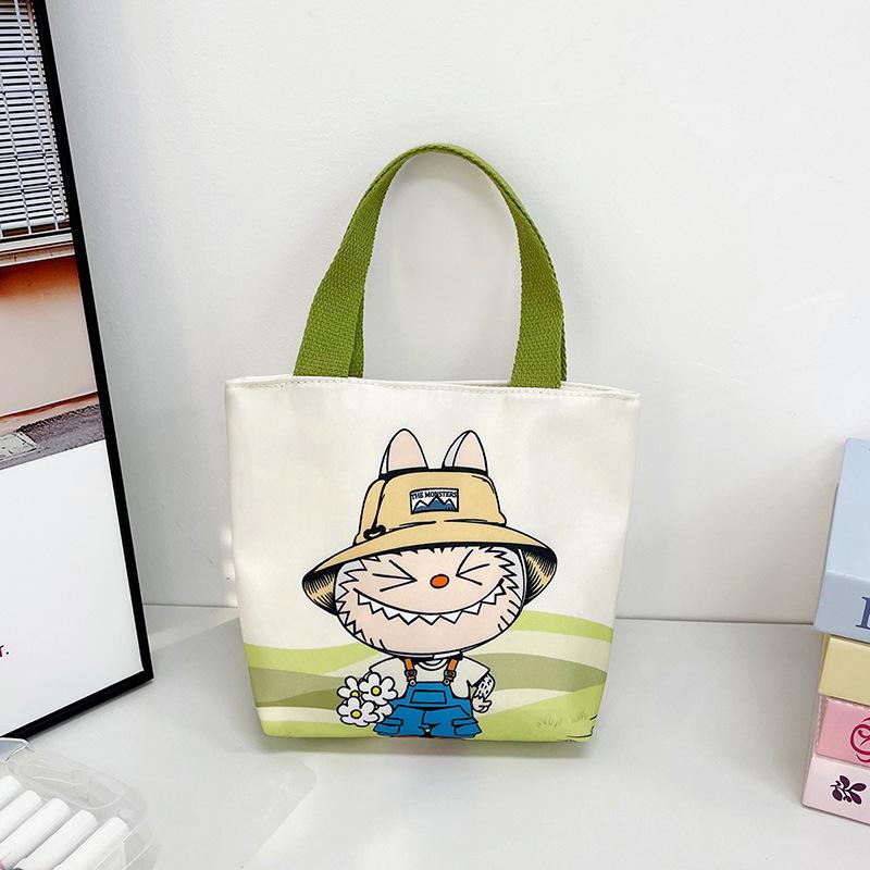 New Labubu handbag all-match lunch portable handbag student snack girl tote bag