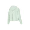 Li-Ning Lightweight Breathable Solid Color Hooded Cardigan Sweatshirt Women Tops Ice-Green AWDU476-8