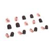 24 Pcs Autumn Hot Sale Wearing Nail Light Brown Smudged Cat Eye Amber Nail Art Piece Solid Color Retro Whitening Nail