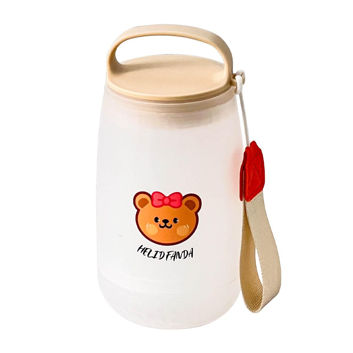 Double Layer Plastic Water Bottle Tumbler With Handle & Rope Reusable Portable Leak-proof Cold And Hot Water Cup For Students