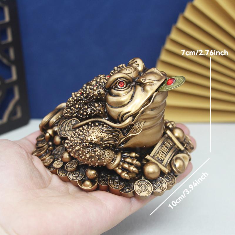 Goldenes Glücksgeld Citrin Kröte Frosch Drache Feng Shui Figuren Skulptur Statue Glück Reichtum Wohndekoration Auto Ornamente