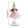 Christmas Angel Doll Christmas Tree Angel Doll Pendants Wearing Pointy Hat Mesh Dress Handmade Angel Ornaments for Christmas