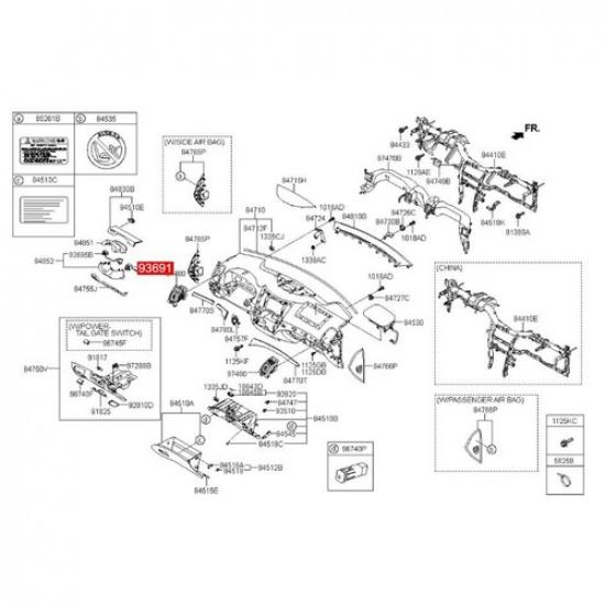 Steering Column Tilt Switch Button for Hyundai Genesis 2009-2012 Azera 2009-2010