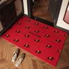 Red Cartoon Horse Welcome Doormat, Non‑Slip Anti‑Dirt Floor Mat, Vintage Cute Animal Print Entrance Rug, Decorative Carpet For F