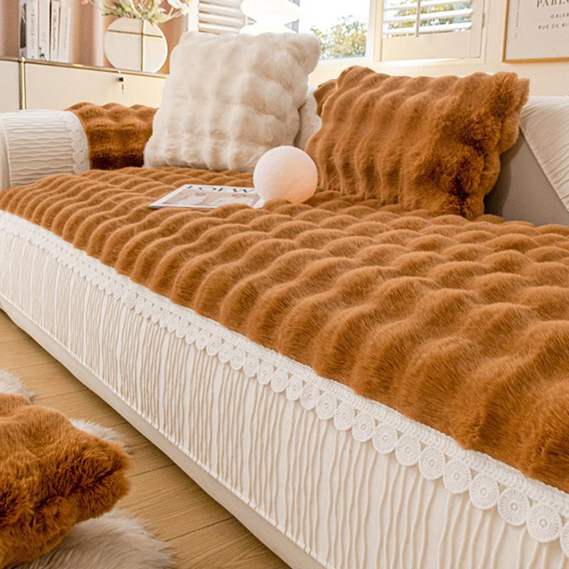 

Современный плюшевый чехол на диван, подушка, зимний теплый, нескользящий чехол, домашний декор, чехол для дивана, полотенце для дивана, утолщенный чехол для дивана для гостиной 70x70