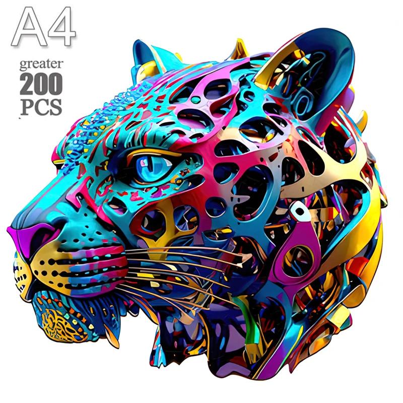 Animal Jigsaw Puzzles 300Pcs Wooden For Adults Kids Birthday Gifts Unique Dog Puzzle 3D Family Games Toys A3,A4,A5 Size