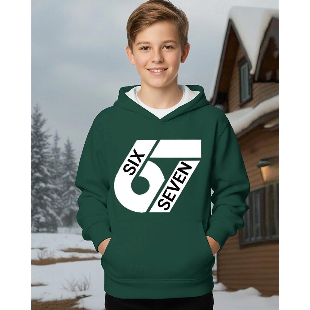 

67 Meme Hoodie for Kids Funny Digital Print Autumn Sweatshirt Loose Comfortable Tops Streetwear Fashion Y2k Children s Clothing 100