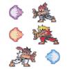 Fighter Fashionable Street Game Cartoon Brooch Pin With Eyecatching Flame Details