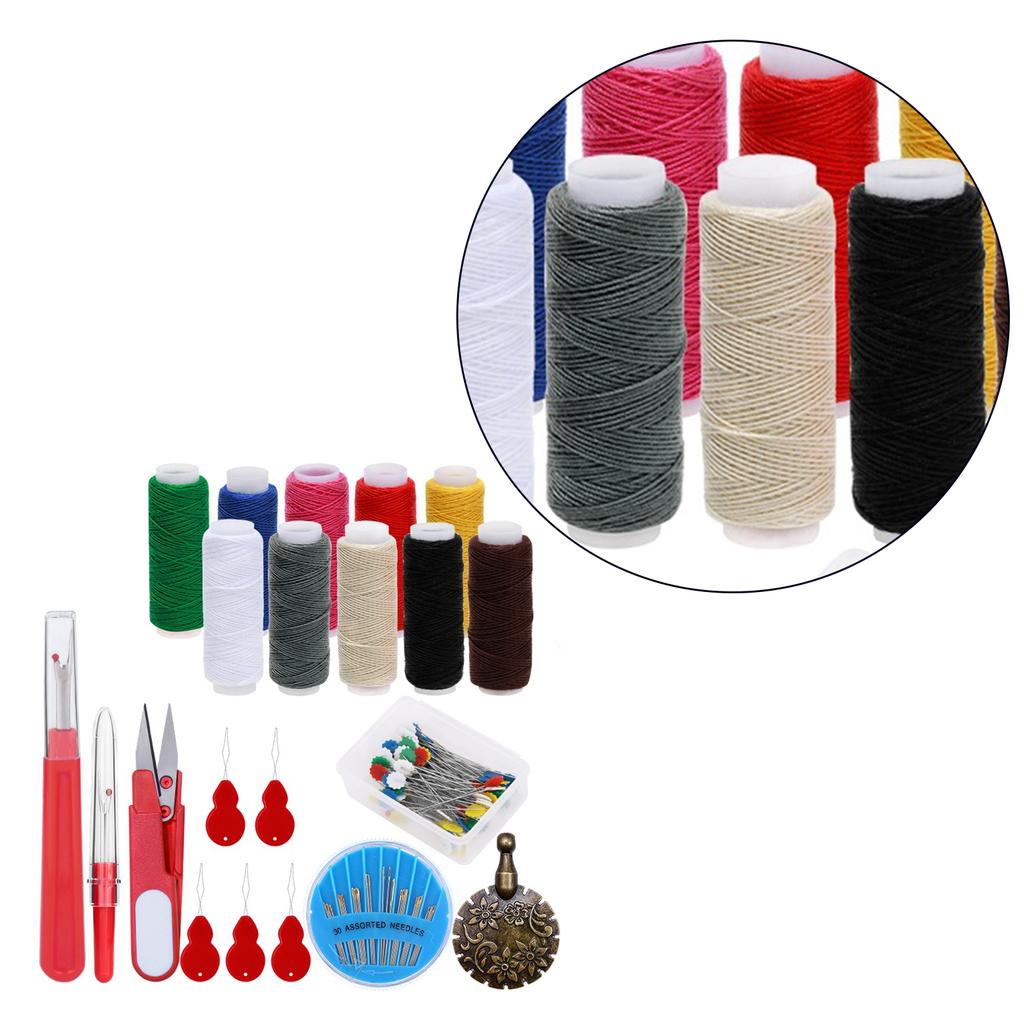Sewing Kits Sewing Supplies with Waterproof Case Leather Sewing Kits for Beginner Emergency Campers Travel & Home