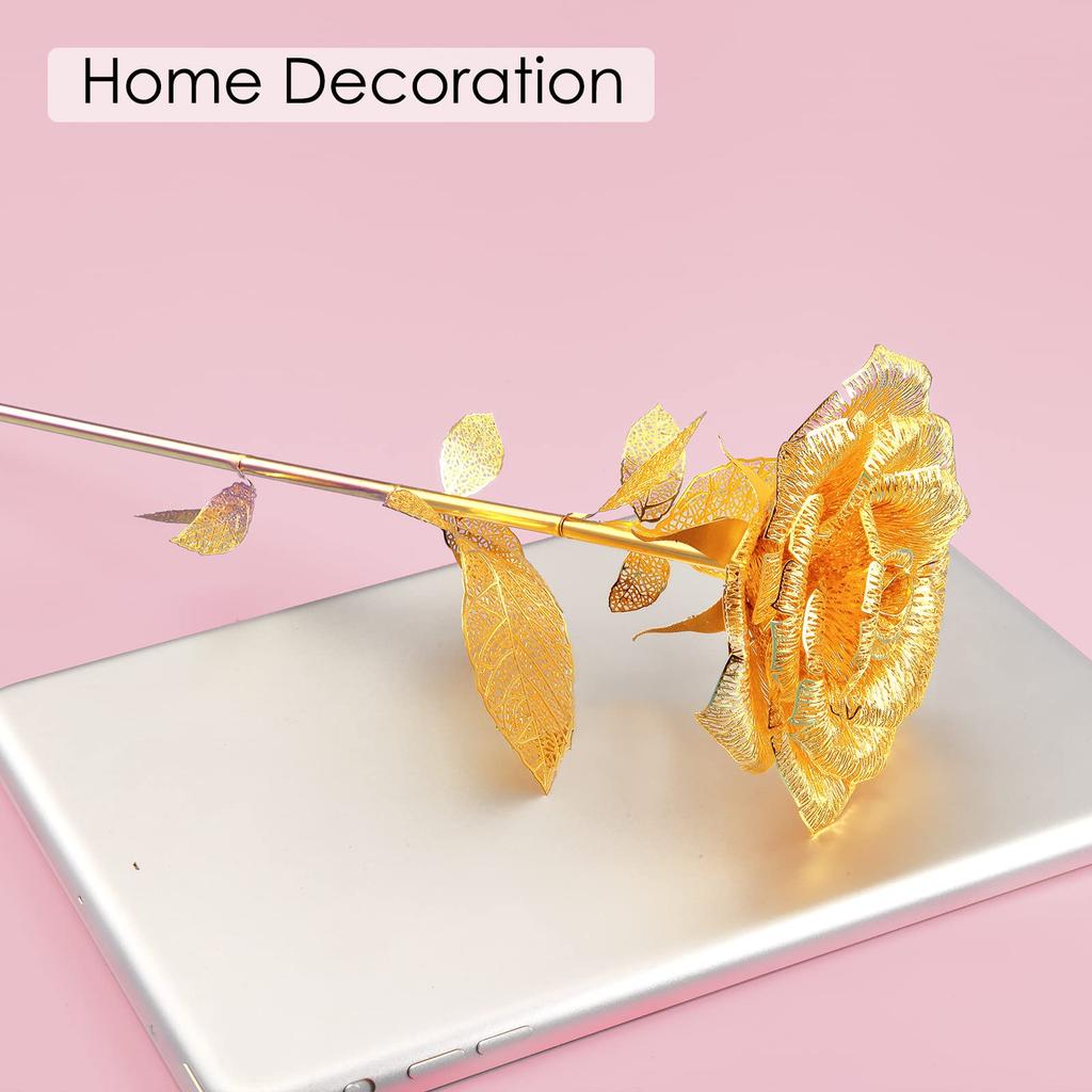 Piececool 3D Metallic Metallic Nano Assembly No Glue Intermediate Ornament Puzzle, Rose, Puzzle, Required, Required, 3-Star Difficulty, Level, Adult,