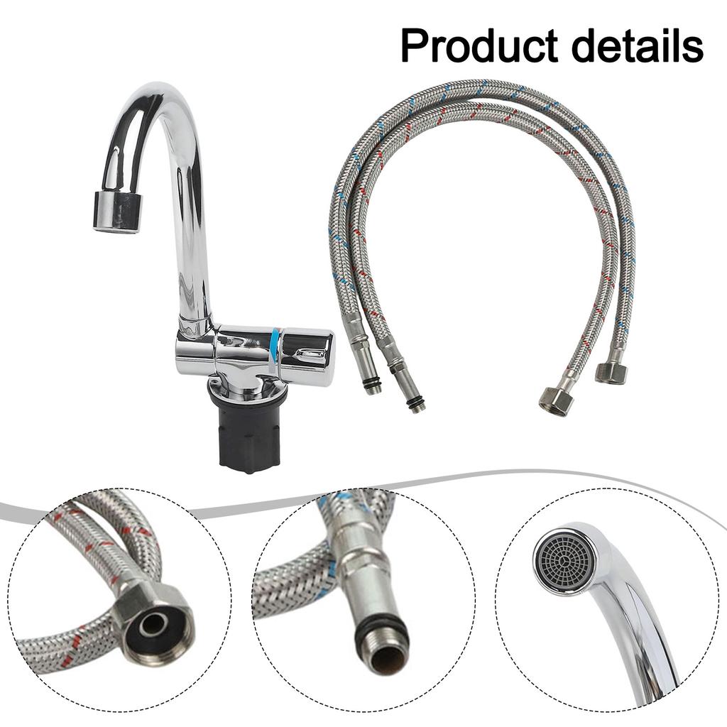 For Yachts For Bar Counters 360 Rotation Faucet Caravan Mixer Tap Camping Outdoor Activities 180 Vertical Rotation