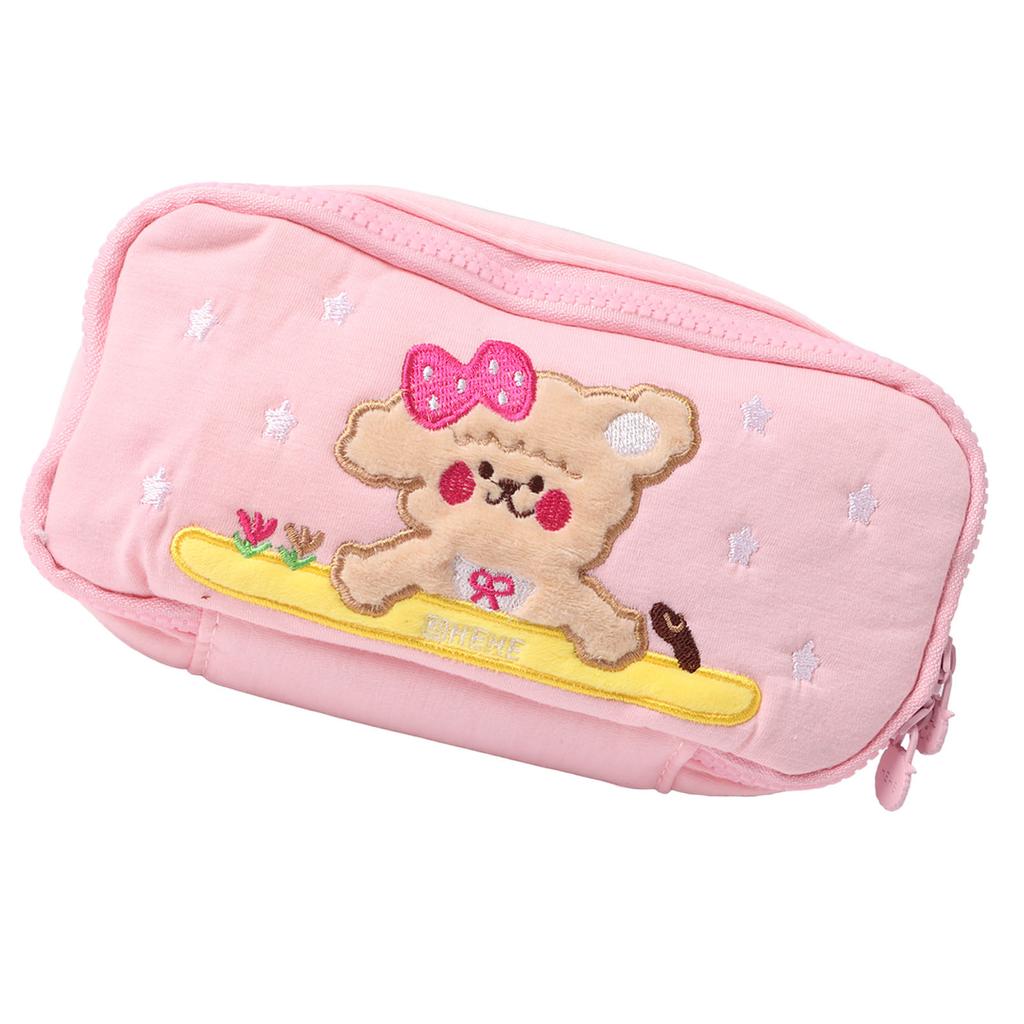 Pencil Bag Cotton Cute Puppy Pattern Large Capacity Cartoon Pencil Pouch for Students
