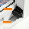 Fenster-Sicherheitsschloss aus Aluminiumlegierung, feste Schnalle, mit 2 Schlüsseln, universell passend, zum Drücken, Ziehen, Bewegen