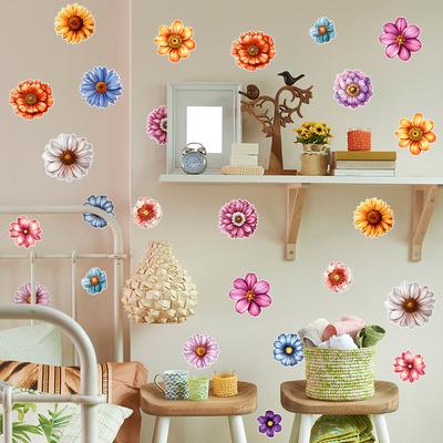 Gemalte Kleine Blumen Schlafzimmer Wohnzimmer Kleiderschrank Heim Hintergrund Verschönerung Dekoration Aufkleber