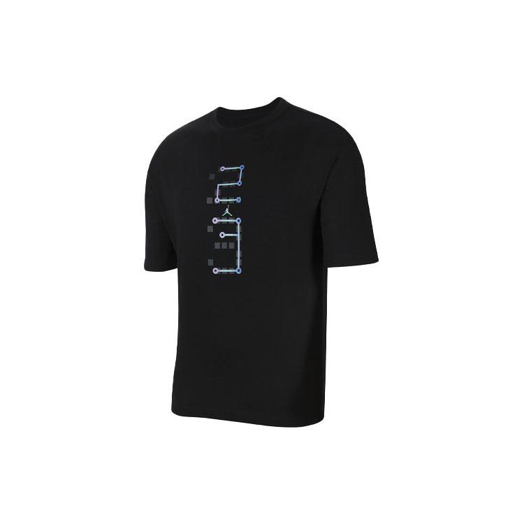 Jordan Singles Day T Shirts Men's Black Crew Neck Moderate Straight Fit DN6991-010