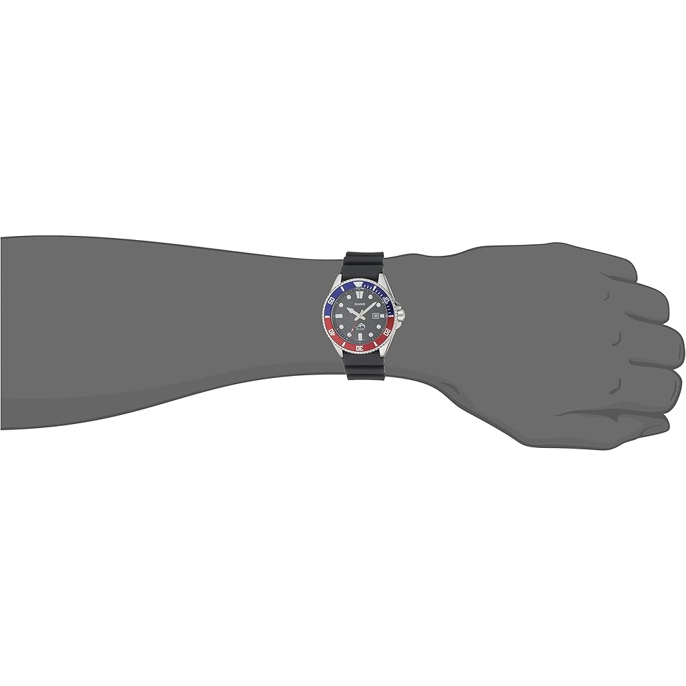 Casio MDV106B-1A2 Diver Watch Blue Red Men's Overseas Model