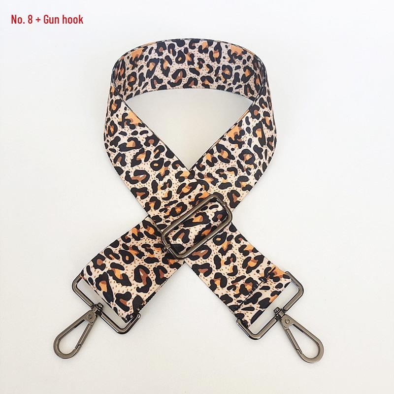 Colorful Leopard Print Adjustable Shoulder Strap - 5CM Wide, Single Shoulder, Crossbody.